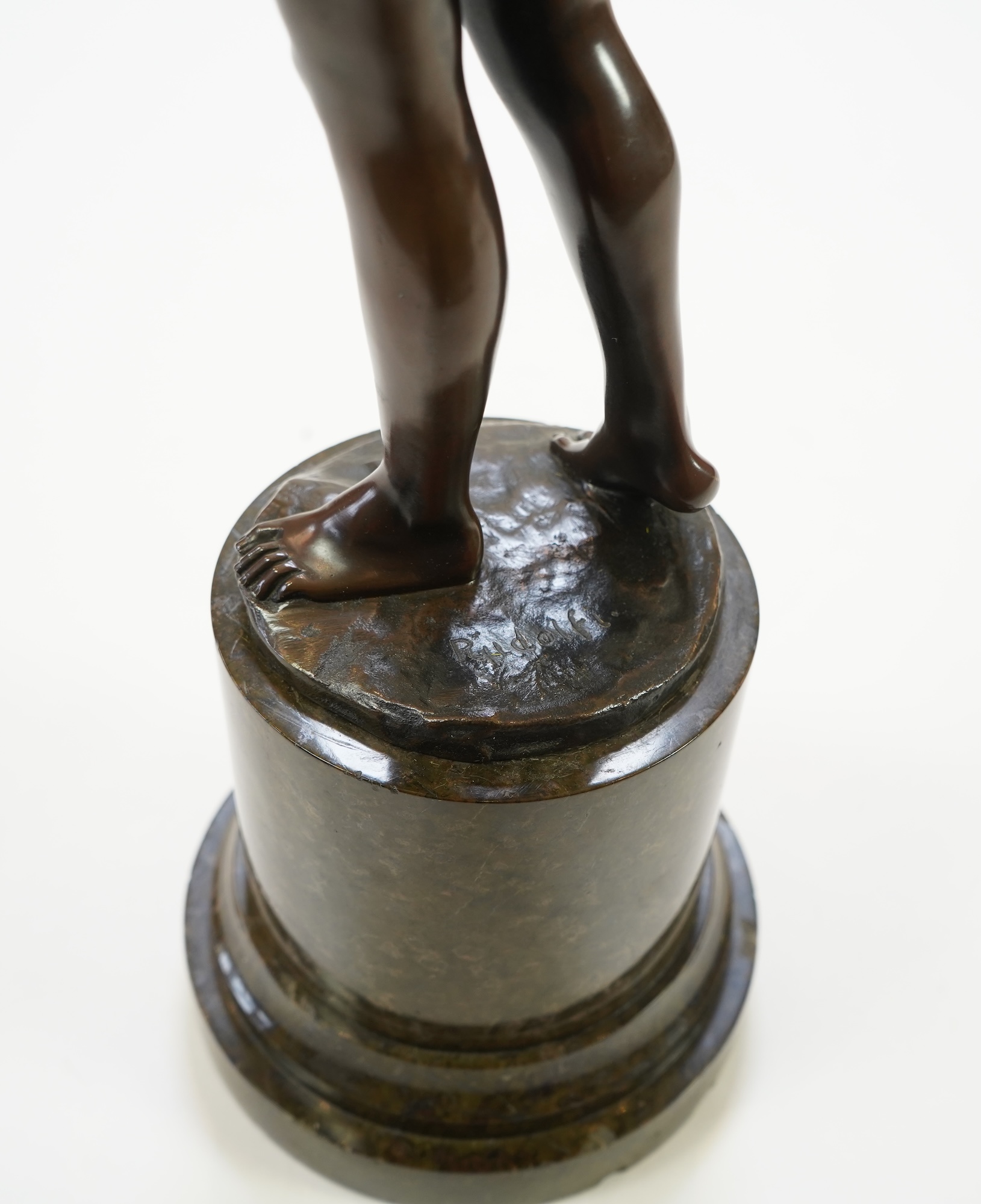 Percimer Rudolfi (German, 1884-1932). A patinated bronze figure of Diana